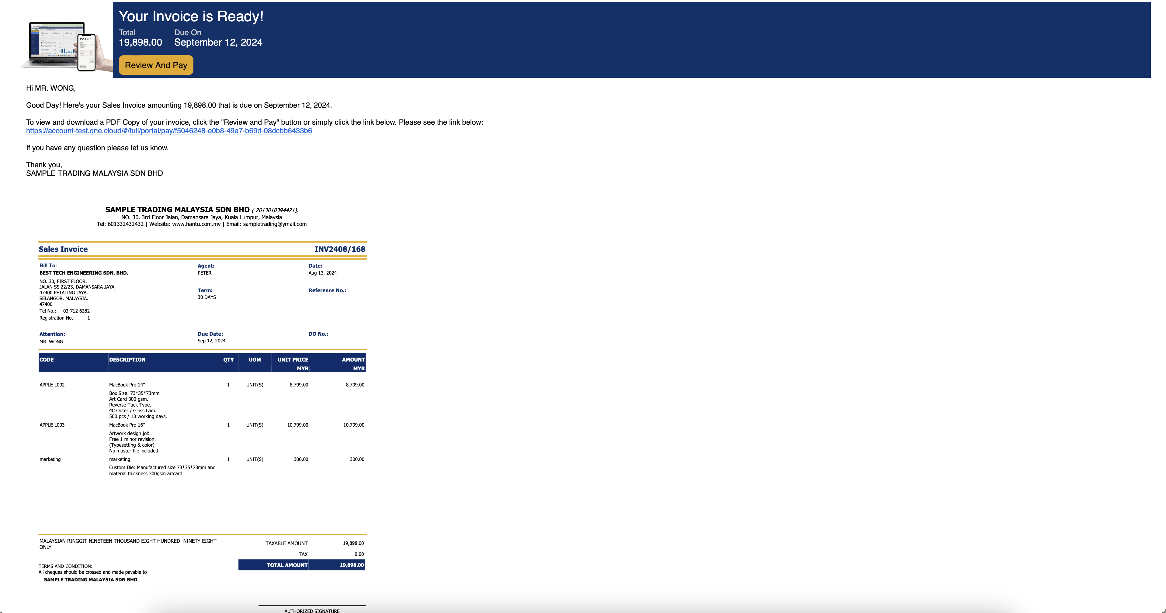 Online Invoice Payment