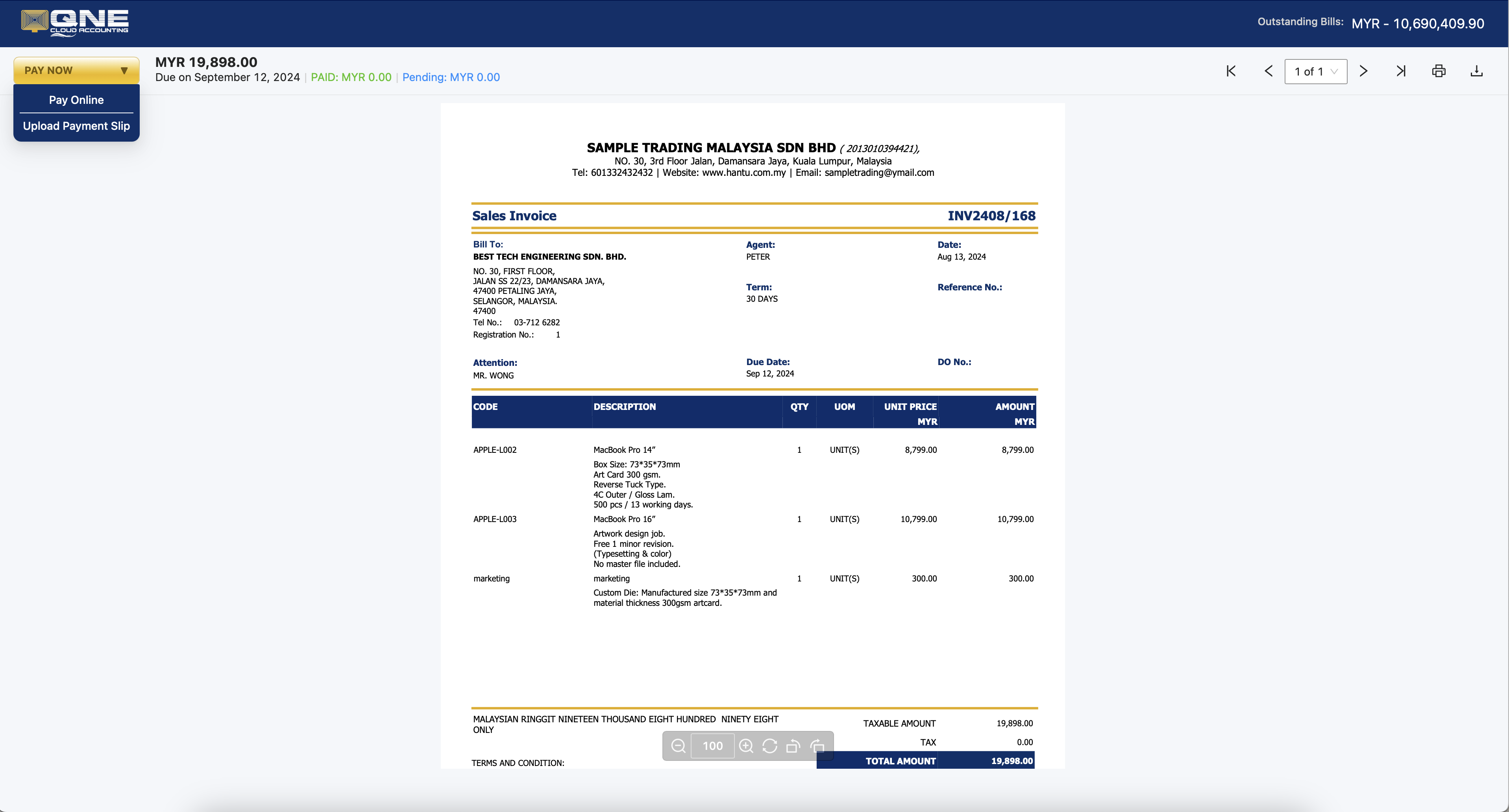 Online Invoice Payment