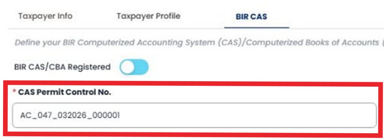 Update BIR CAS/CBA Toggle Set-up in QNE AI Cloud Accounting