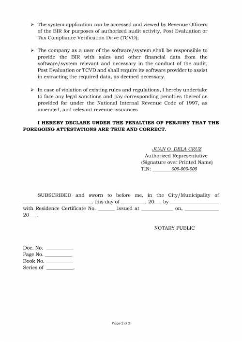 Sworn Statement BIR Loose Leaf - 3